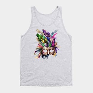 feather mardi gras mask Tank Top